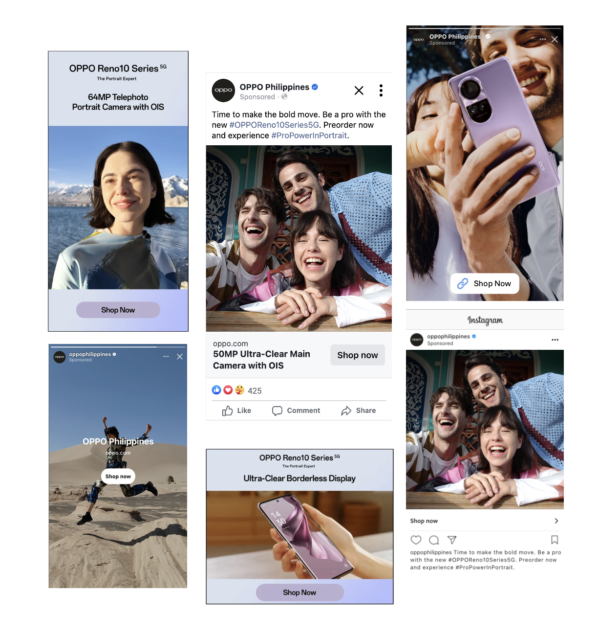 Omnichannel OPPO ads generated at scale using Jivox Dynamic Canvas Studio
